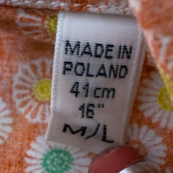 Emanuel Berg Shirt Men's Modern Fit 16" M/L Floral Orange Long Sleeve - Picture 8 of 9